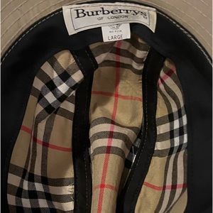 Vintage Burberry Khaki Bucket Hat Size LARGE